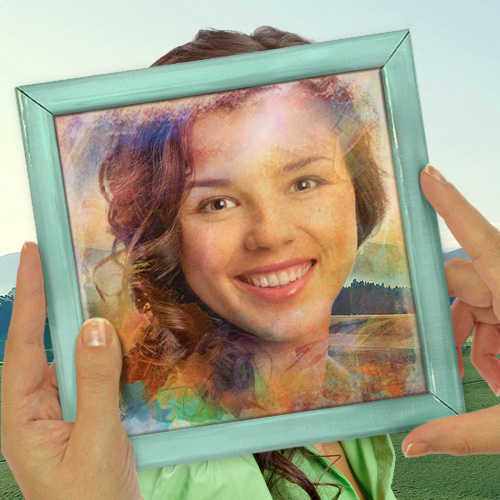 Transform part of a photo into watercolor painting online